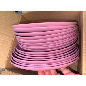 18 pink plastic plates Room Essentials 10 inch plates